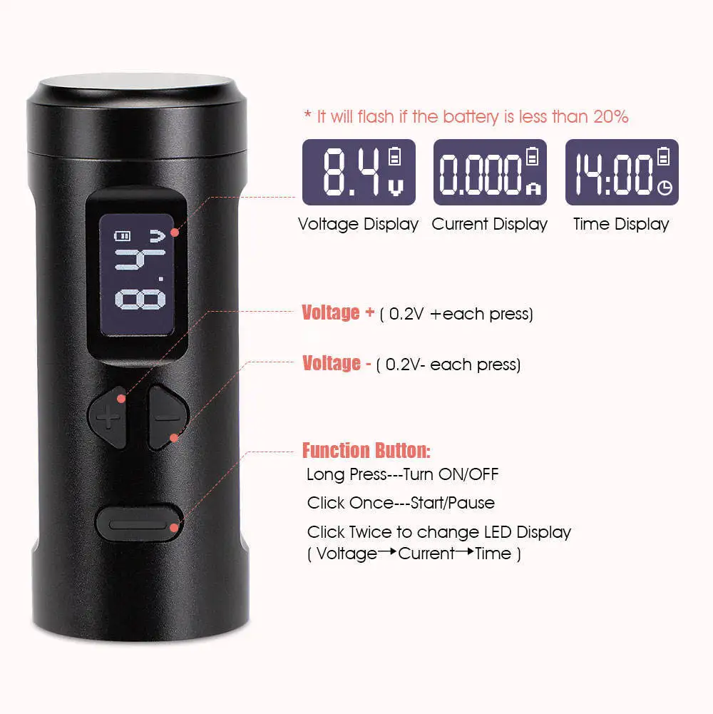 OEM K6003 Low Noise Wireless Electric Rotary Tattoo Machine Semi Maquillage Permanent Makeup Battery Tattoo Guns