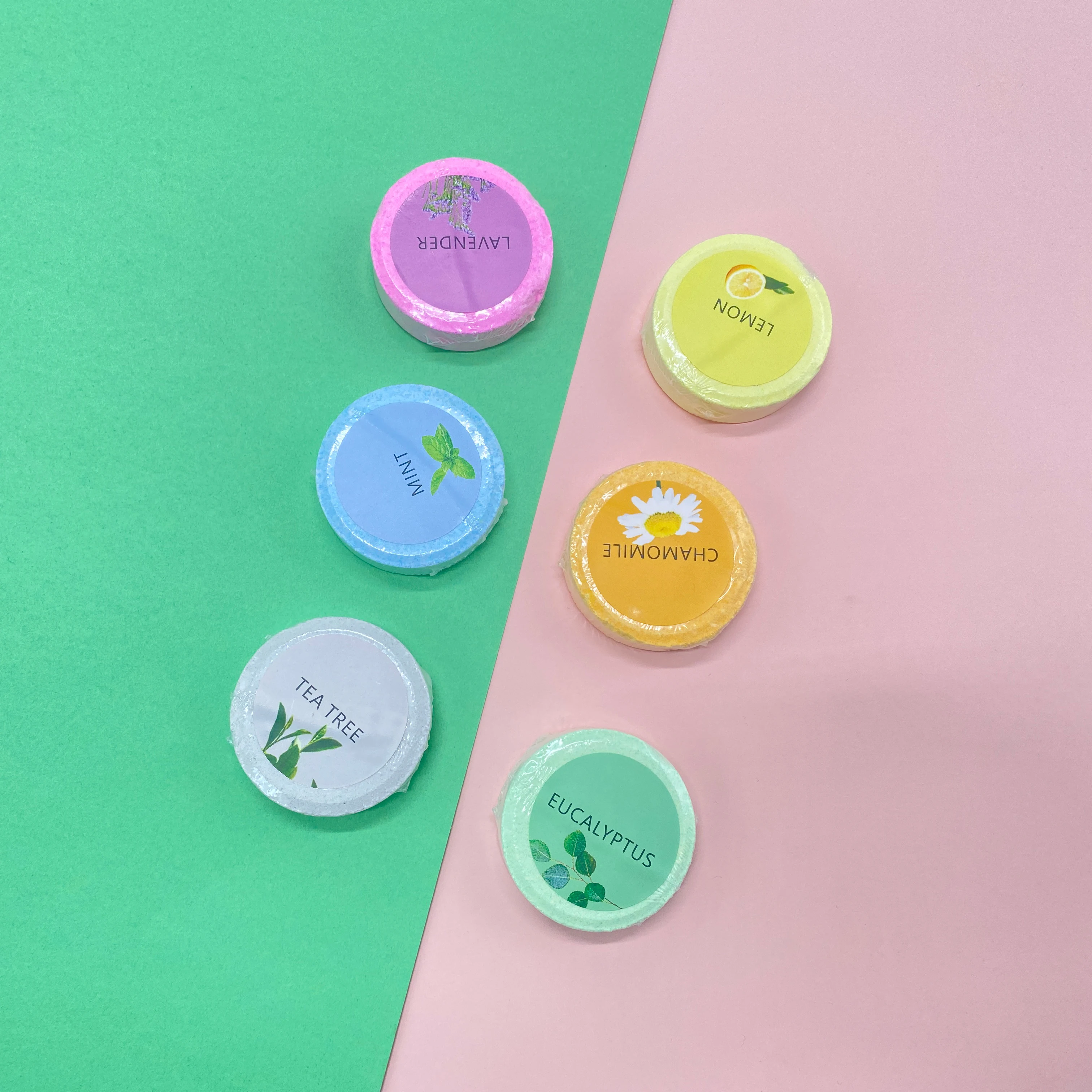 Custom Private Label Bulk Lavender Shower Steamers Variety Pack of 6 Shower