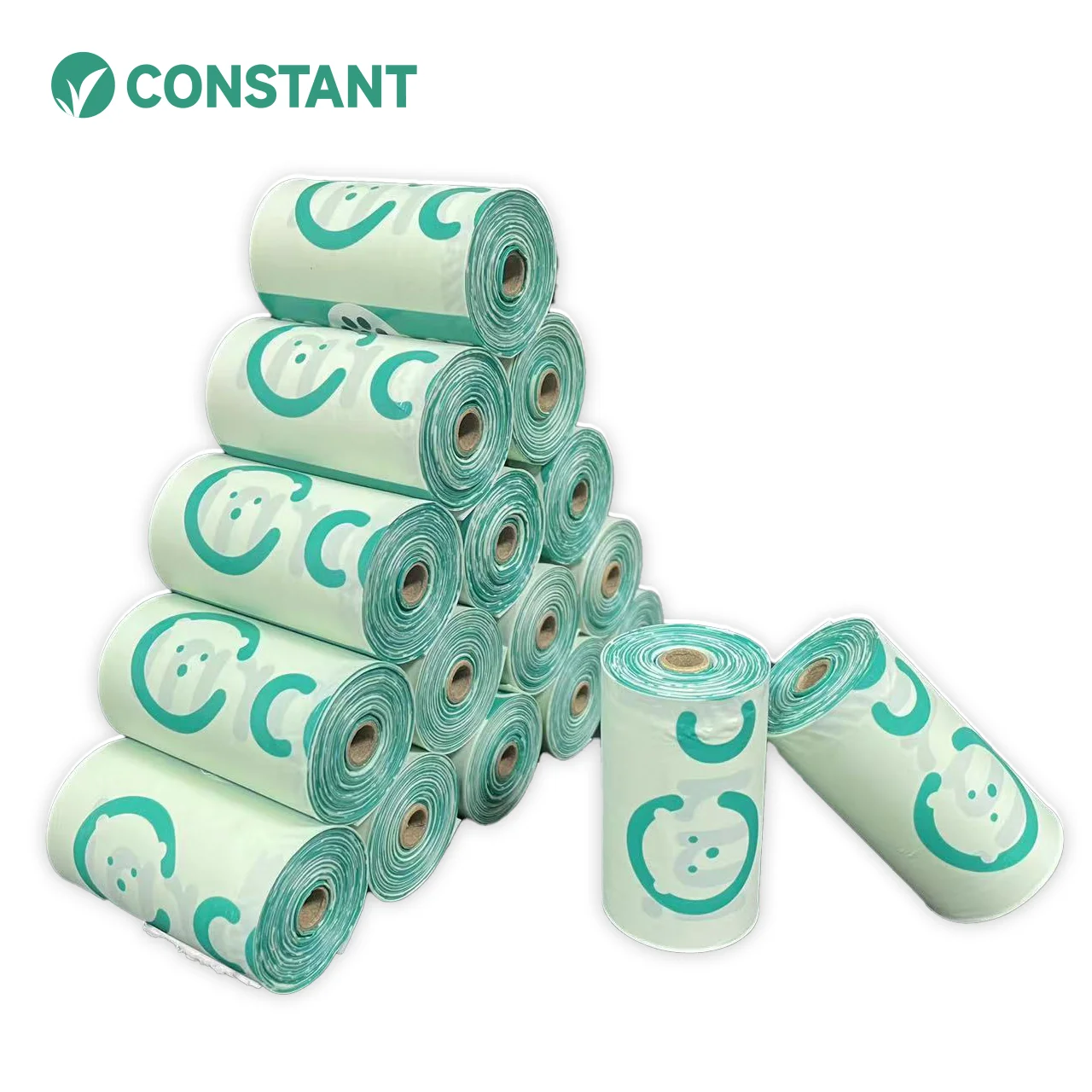 Custom logo biodegradable dog poop bag cornstarch environment-friendly waste bag