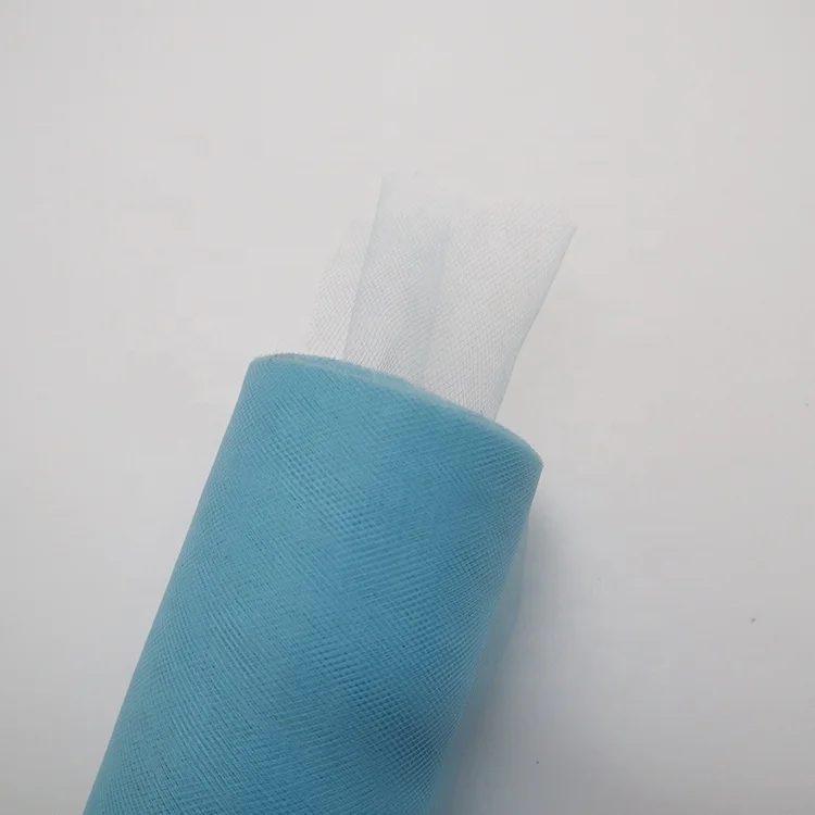 
recycled mesh tulle roll 25 yard tulle veil Textile 100% Polyester Tulle Fabric For flower wrap material 