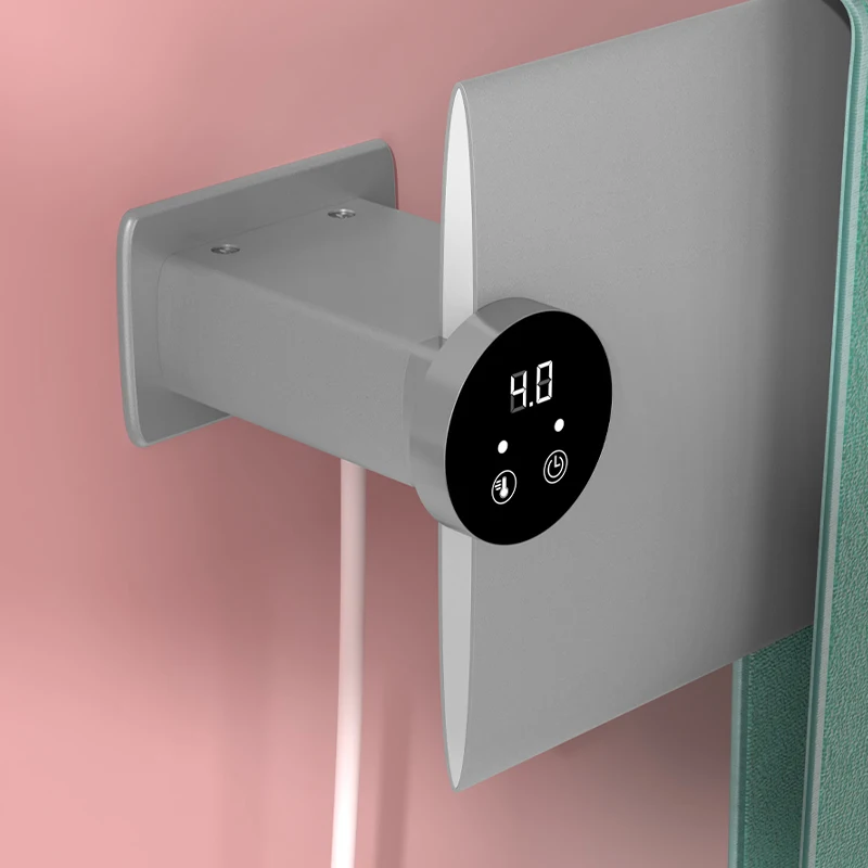 New develop towel warmer electric heating quick dry stainless steel bathroom timer temperature smart touch switch