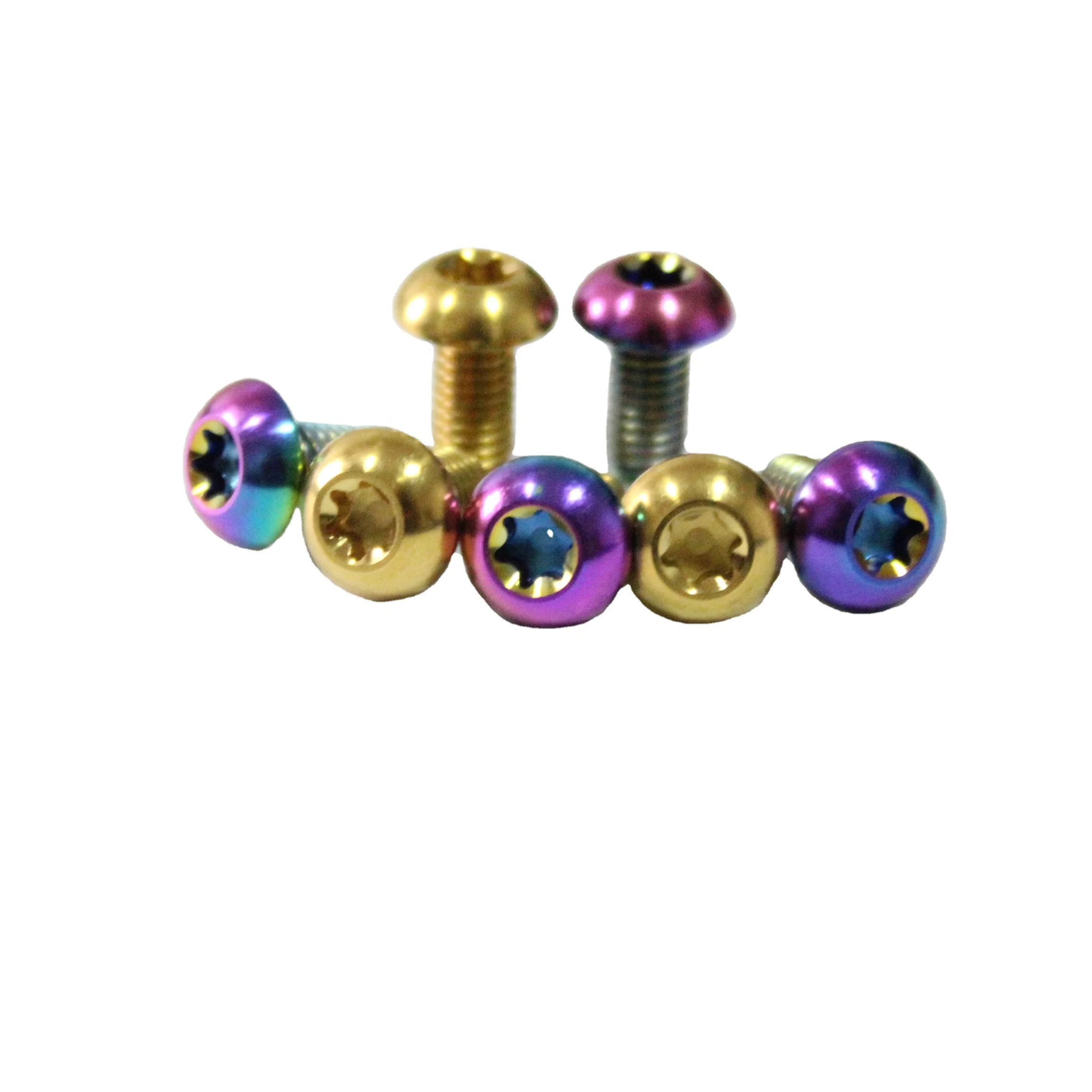 Custom M5x10/12mm Long Titanium Bike Torx T25 Head Screw Disc Brake Rotor Bolts