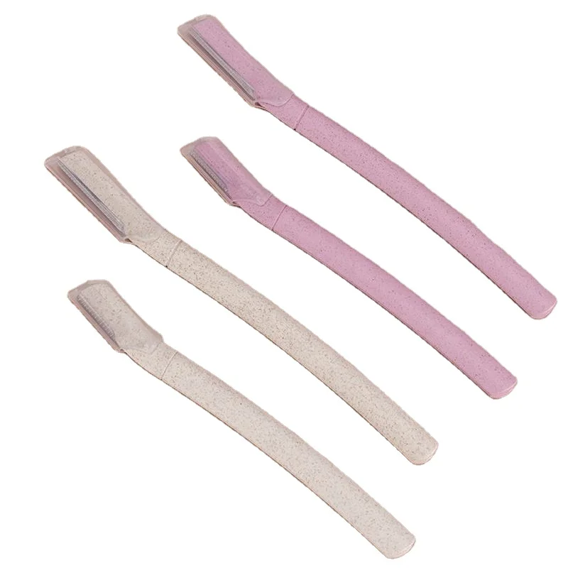 Eco-Friendly New Design  Wheat Straw Dermaplaning Tool Portable Facial Eyebrow Razor