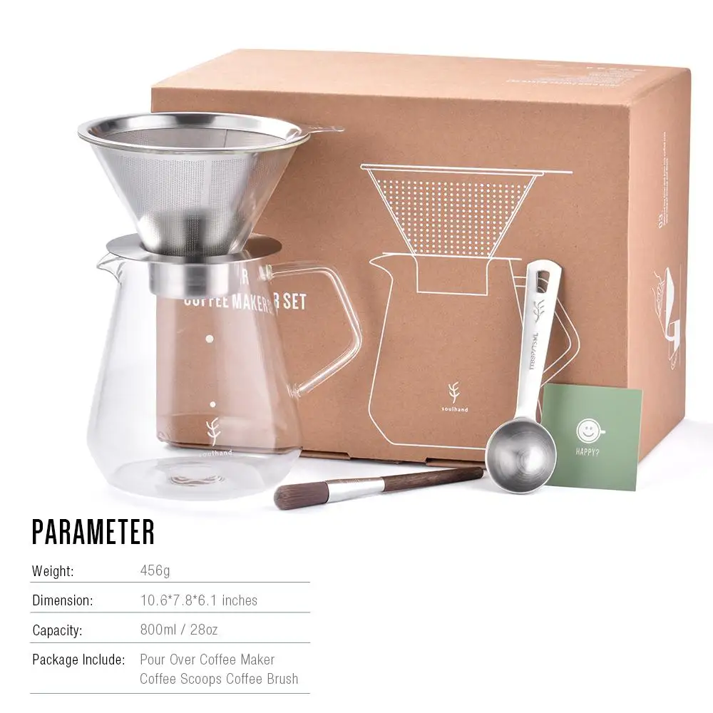 Popular Products Fashion Transparent 8 Cups 800Ml Borosilicate Glass Container  Water Kettles Set For Household