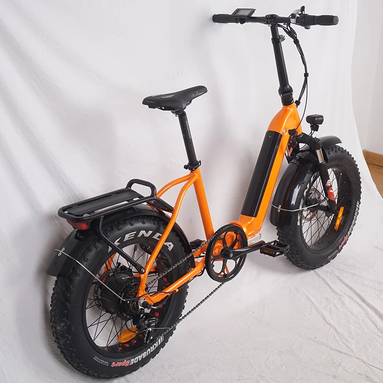 2024 Fashionable style LCD display foldable bike 36V 250W 350W motor electric bicycle disc brake fat tire e bike for wholesale