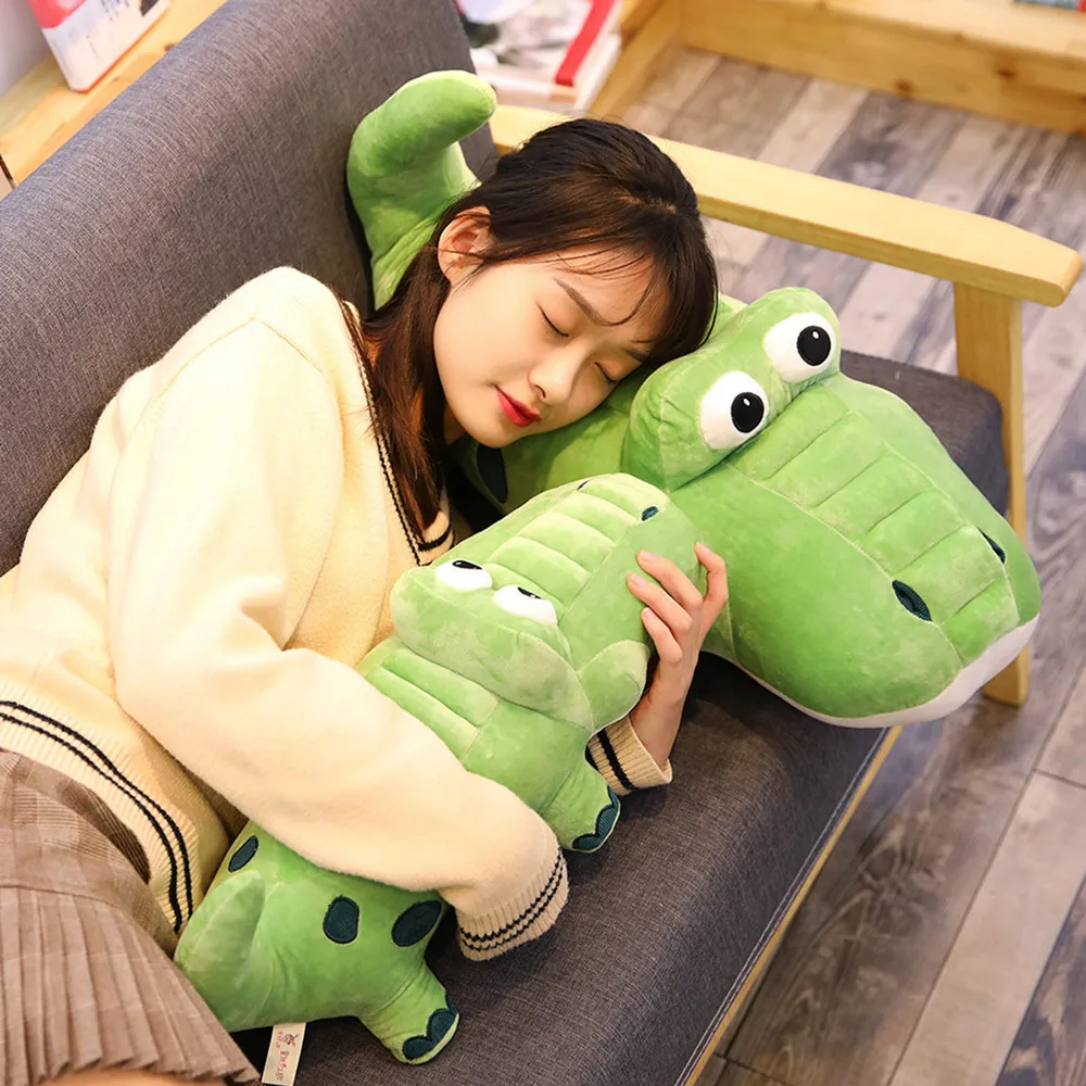 Factory Supply Soft Custom cute kawaii squishy Jumbo plush toy crocodile stuffed animal shaped pilloodile pillow plush crocw