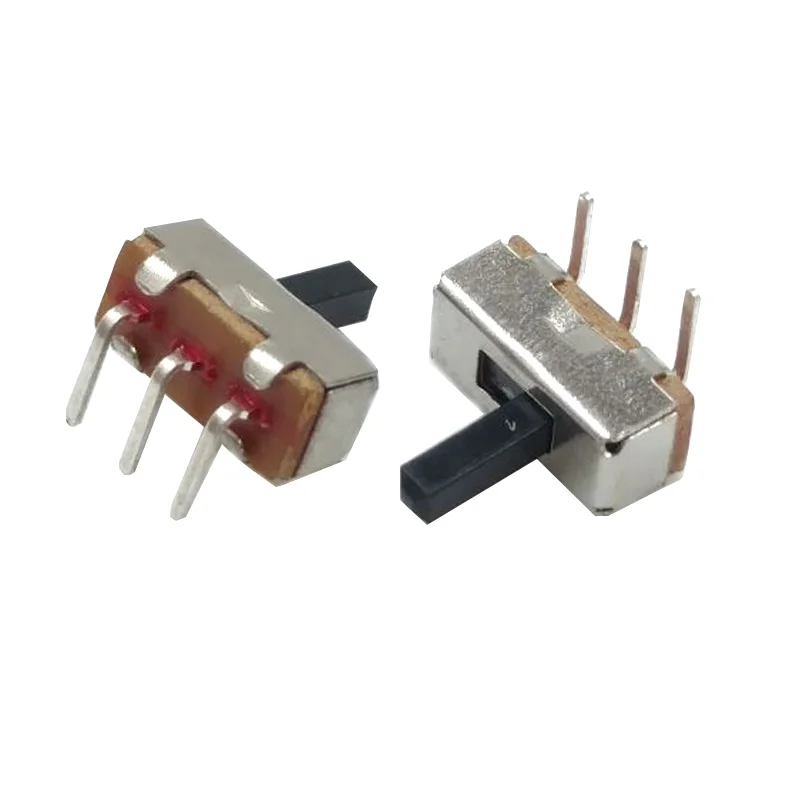 SS12D03 On / Off Toggle Power Amplifier 1P2T Horizontal Block 2Pin Bend Slide Power Switch G2 3 4 5 6 7 8MM