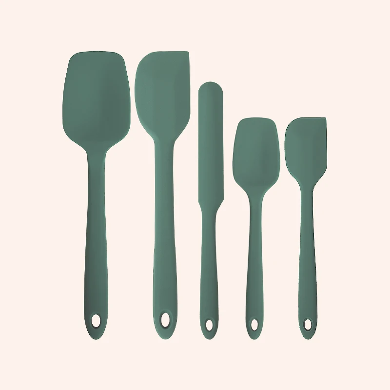4-Piece Silicone Spatula Set - 600F Heat Resistant Non Stick  Kitchen Scraper Spatulas for Cooking, Baking