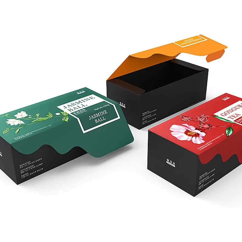 Customization Printing Paper box Surprise Price soft crease machine french macaron tea box packaging custom box