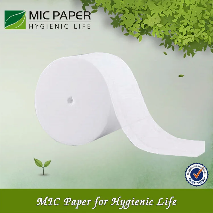 Factory High Quality Tissue Paper Manufacturers Custom Size Coreless Roll Papersoft Tissue Coreless Tissue PSD for Bathroom