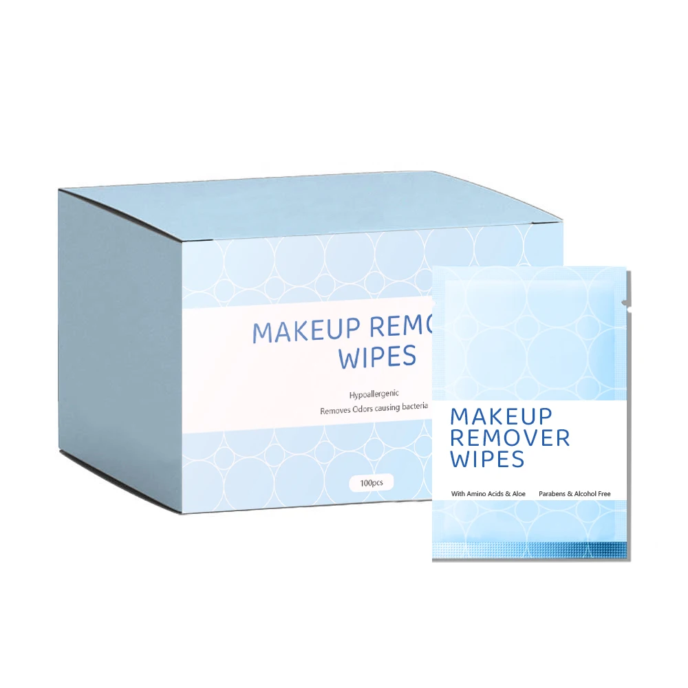 Private Label Custom Logo Wholesale Individual Small Natural Facial Wet Makeup Remover Wipes