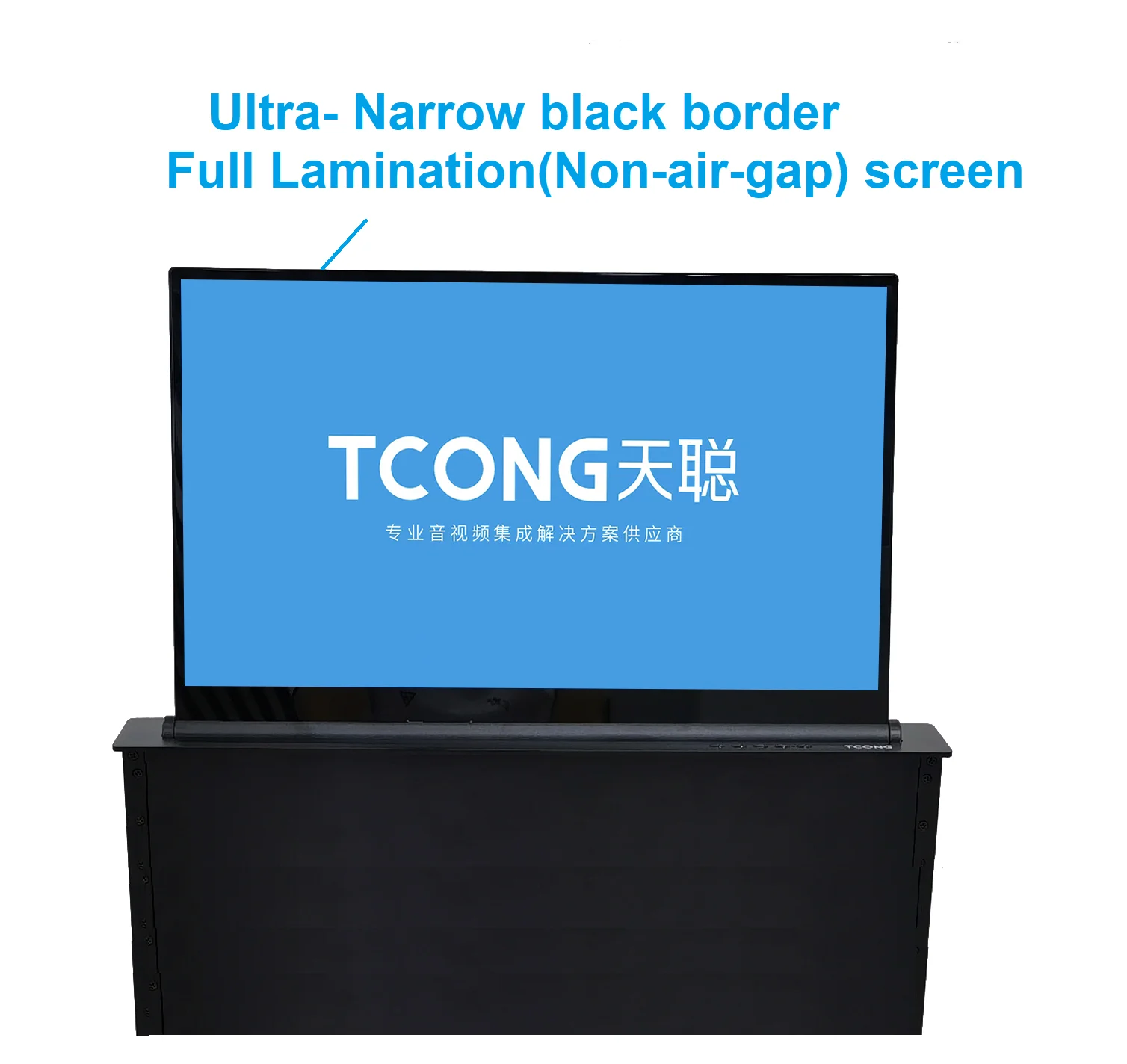 Motorized Retractable Monitor Lift Touch Screen Pop up Monitor Lift Paperless Conference System with Dual Screen for Conference