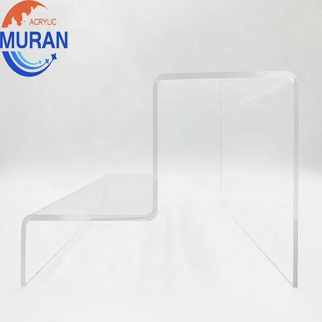 Clear Acrylic Wallet Display Stand 3 Layers Transparent Acrylic Purse Stand Holder Perspex Purse Display Holder Rack