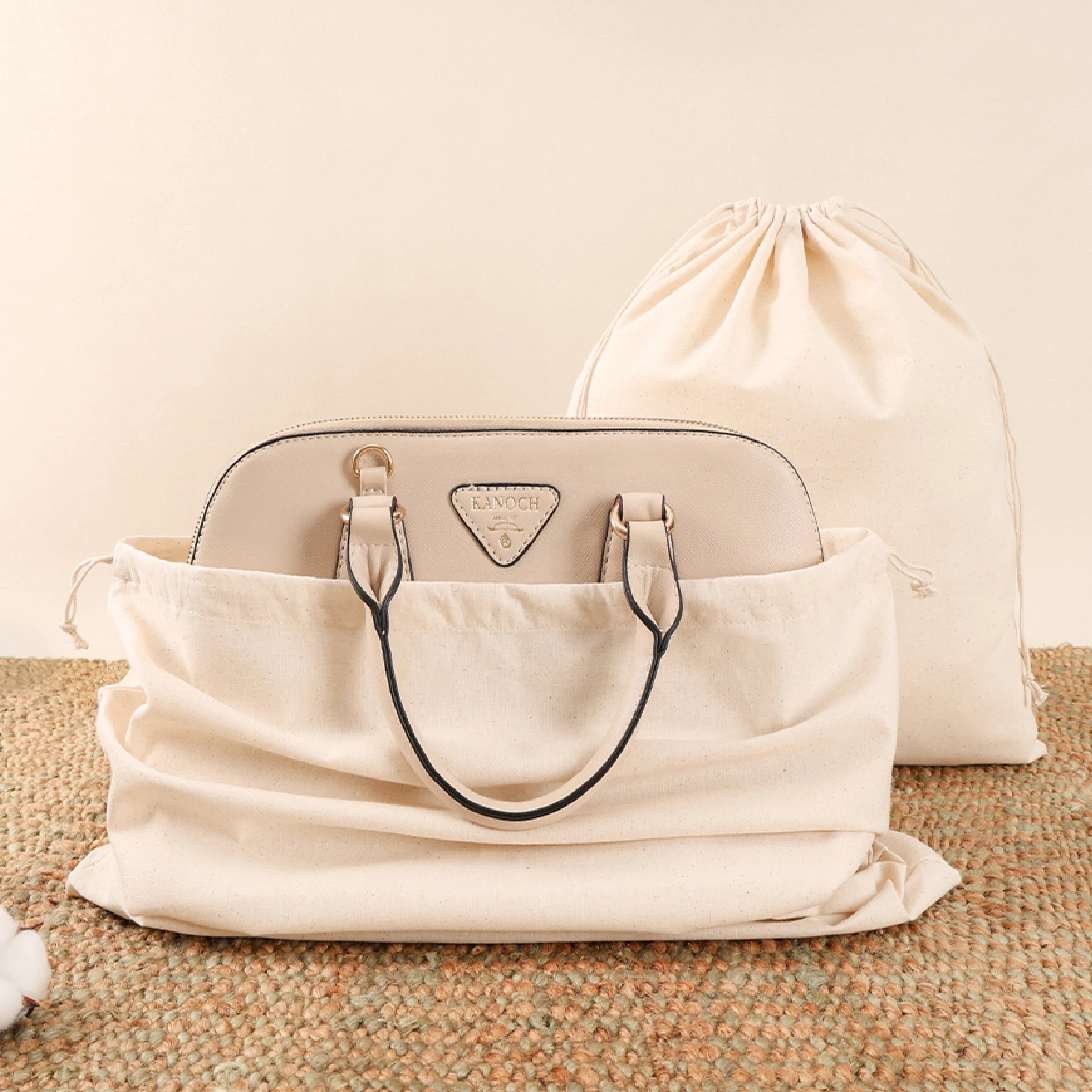 100% Original Cotton Drawstring Dust Bag Makeup Pouch Bag