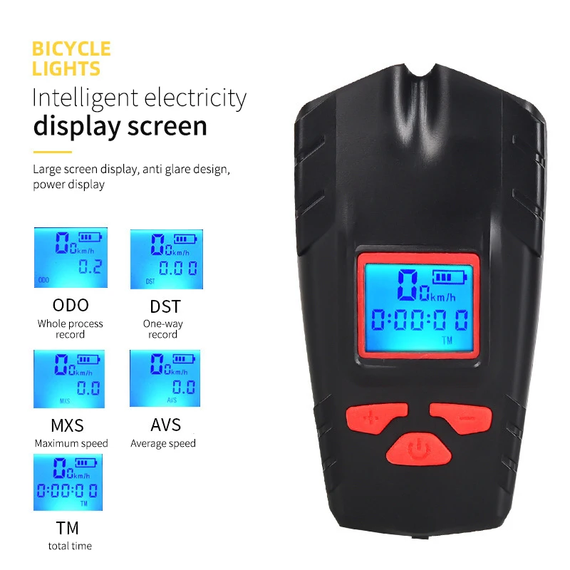 Portable Bicycle Odometer Bike Navigation Computer Bicycle Speed-ometer With Night Light