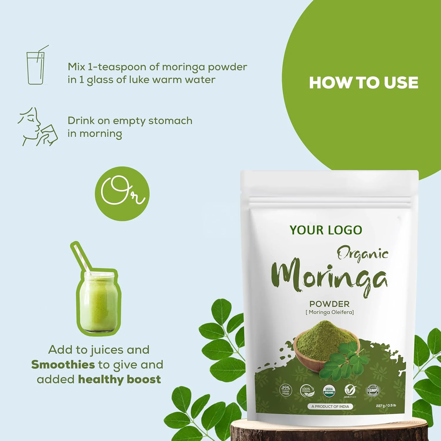 Wholesale Bulk Price Natural Organic Moringa Leaf Extract Super food Moringa Powder