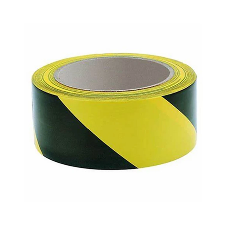 Red White Black Pvc Single Side Adhesive Vinyl Floor Marking Caution Warning Tape For Industrial Warehouse Underground