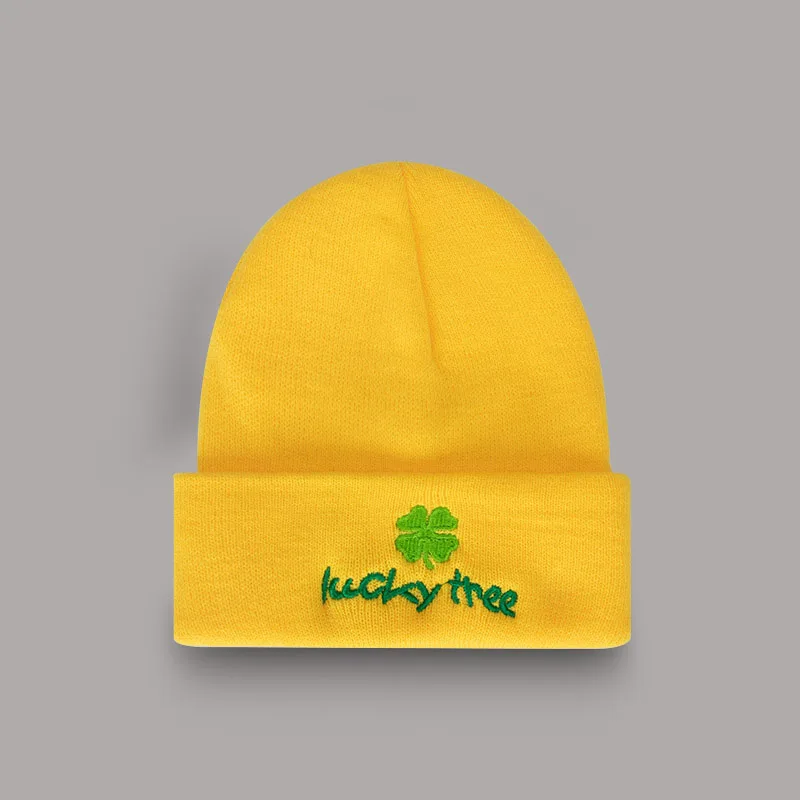 Cheap winter custom woven knitted clouchy dog wool unisex designer girl hats beanie fisherman custom logo cap for men women