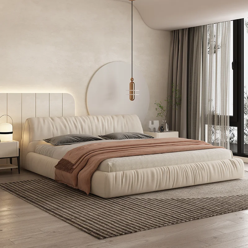 SITU Modern design Luxury Queen King Bed Frame Genuine Faux Leather Tufted Headboard Upholstered Platform Bed