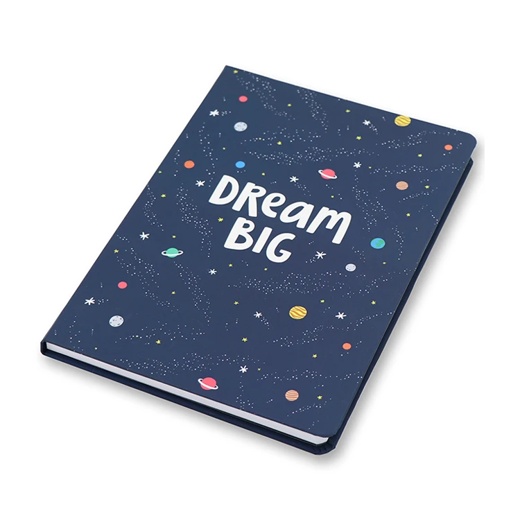 
New 2021 Journal Notebook Custom Printing 100 Notebook Hard Cover With Stars Moon Journaling Ruler 