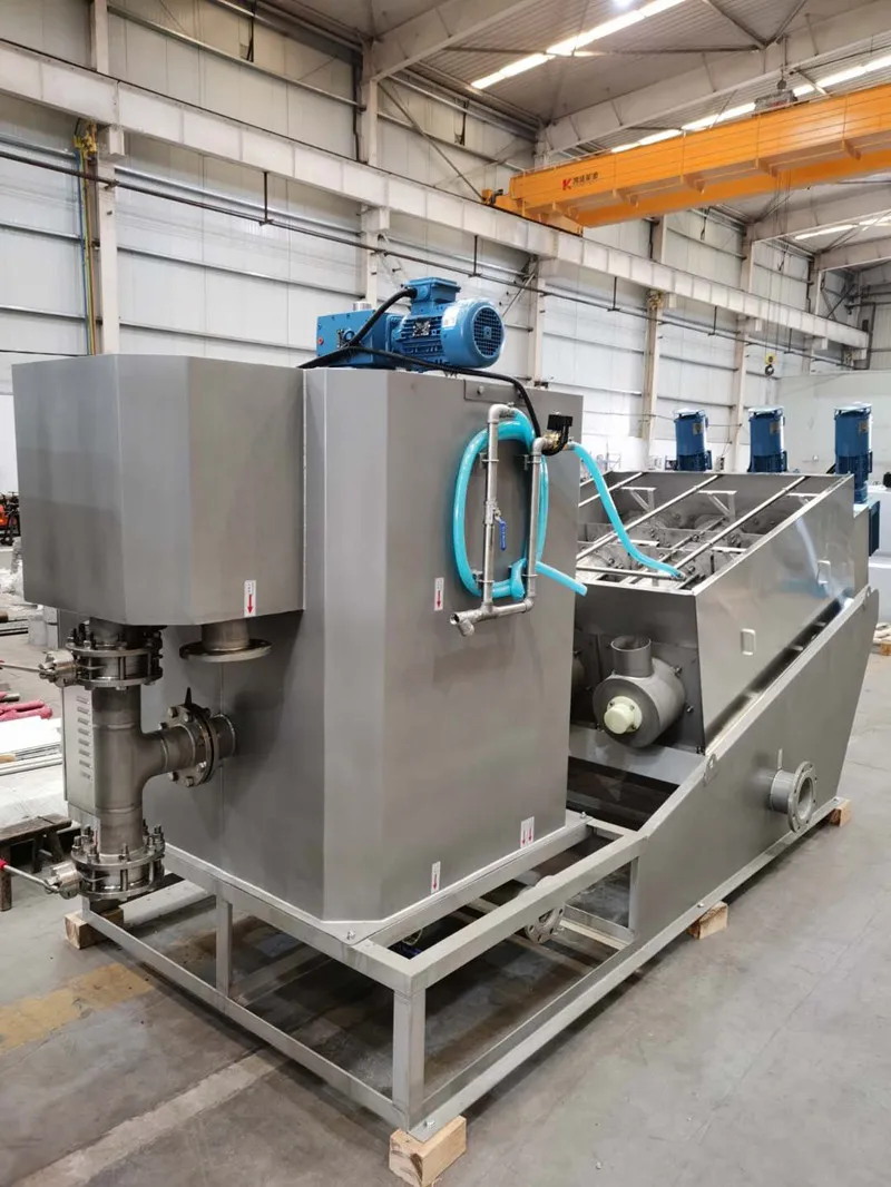 Screw Press Sludge Dewatering Machine Sludge Dehydrator For Sewage Treatment Equipment