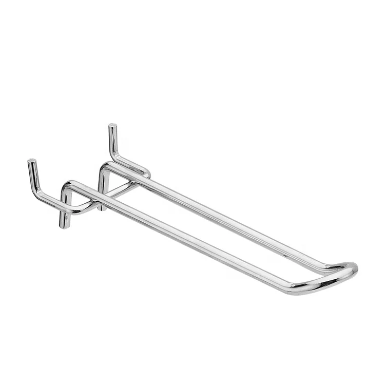 Лидер продаж, металлический двухзубчатый крюк для пегборда