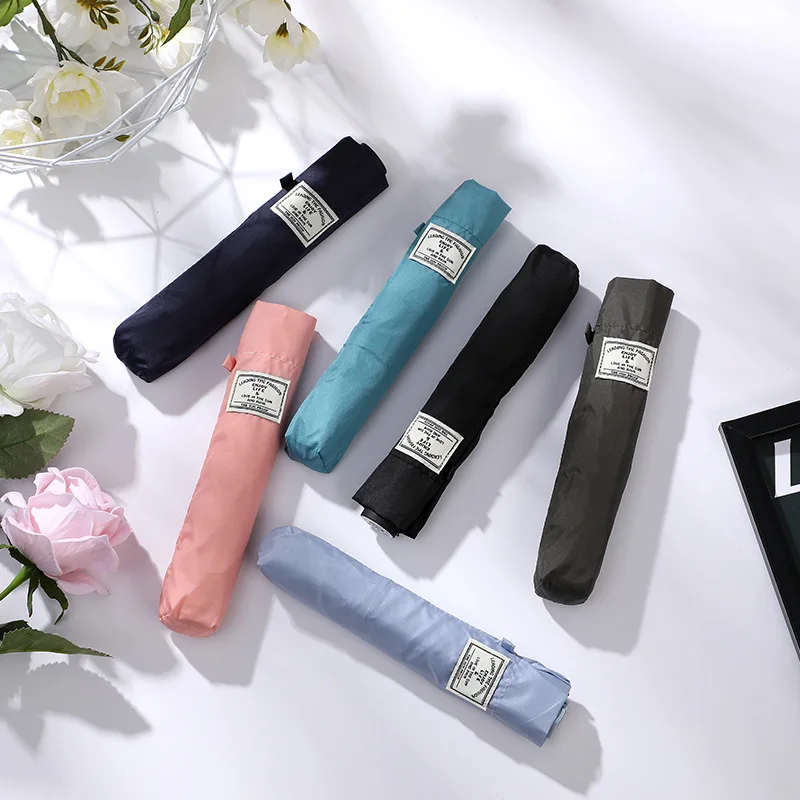 Carbon Fiber Super Light Umbrella Only 98g Small Mini Pocket Size 21 Inch 6 Ribs Folding Umbrella with UV Protection