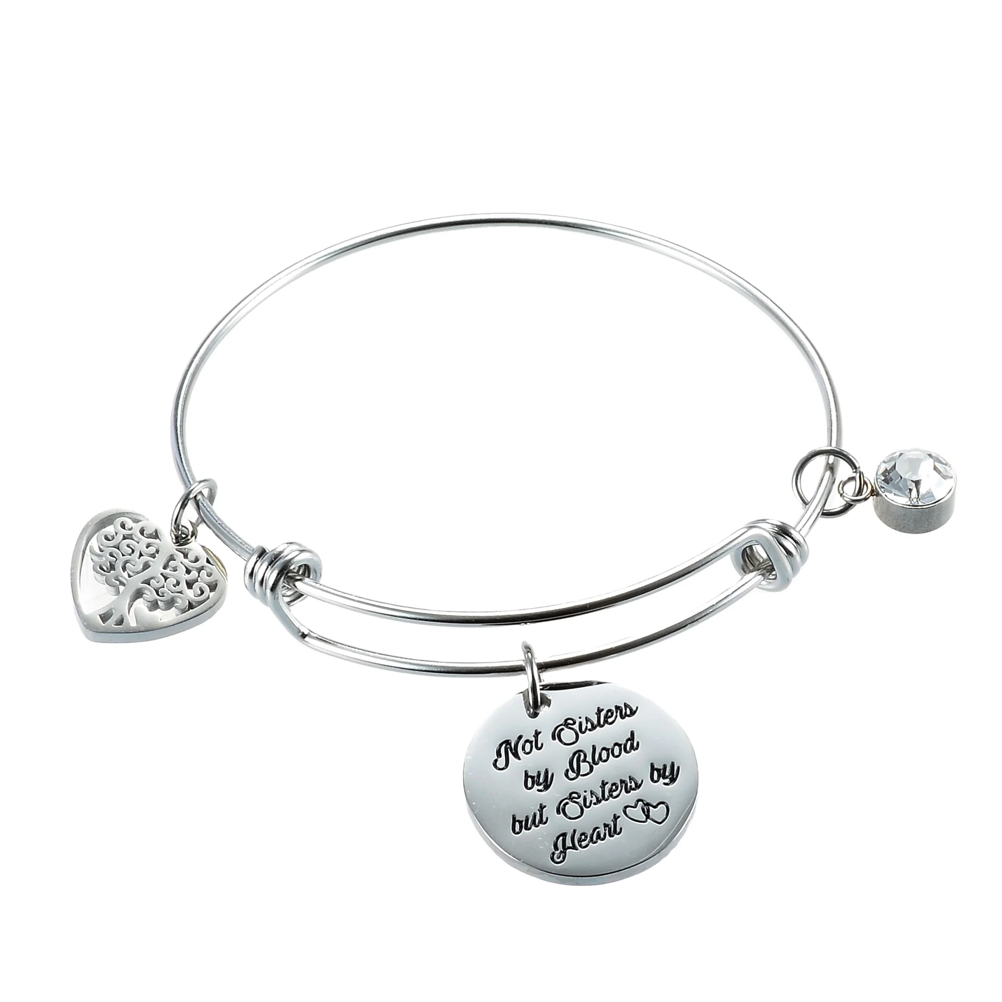 Yazky Wholesale custom silver stainless steel alex extensible wire bracelets and ani bangle blank