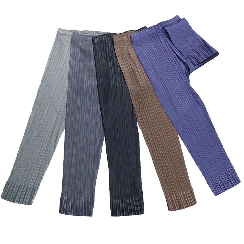 Свободный размер плиссированные женские брюки-карандаш Miyake