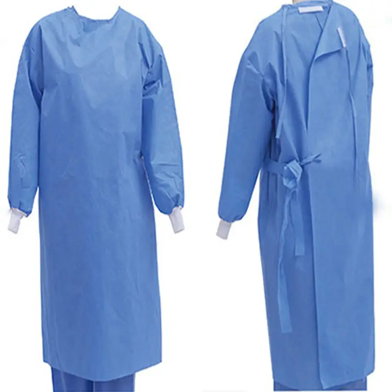 Professional machine production anti-dust clothing Disposable surgical gowns SMS 45g Medical isolation clothing
