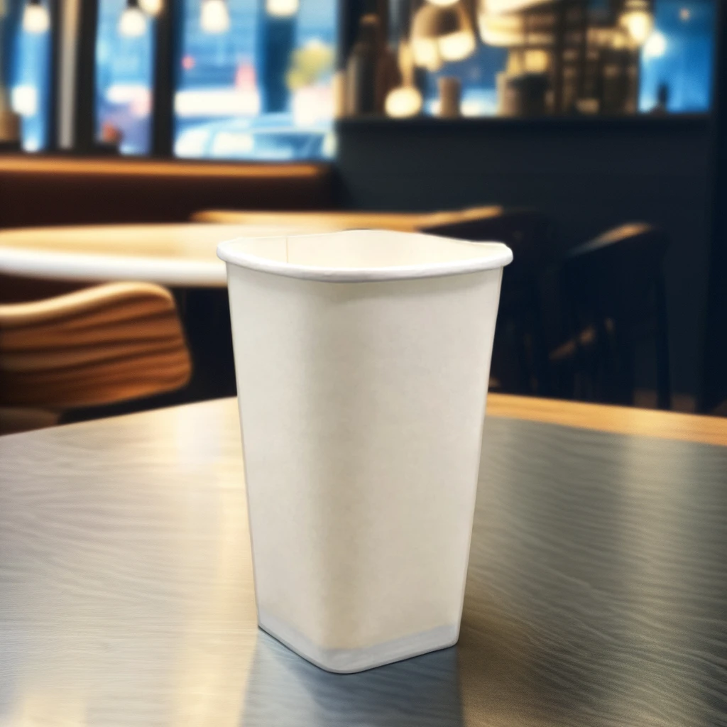 Best Selling Square Paper Cup  8Oz 12Oz 16Oz Disposable Hot Drink Printed Paper Cup With Factory Price