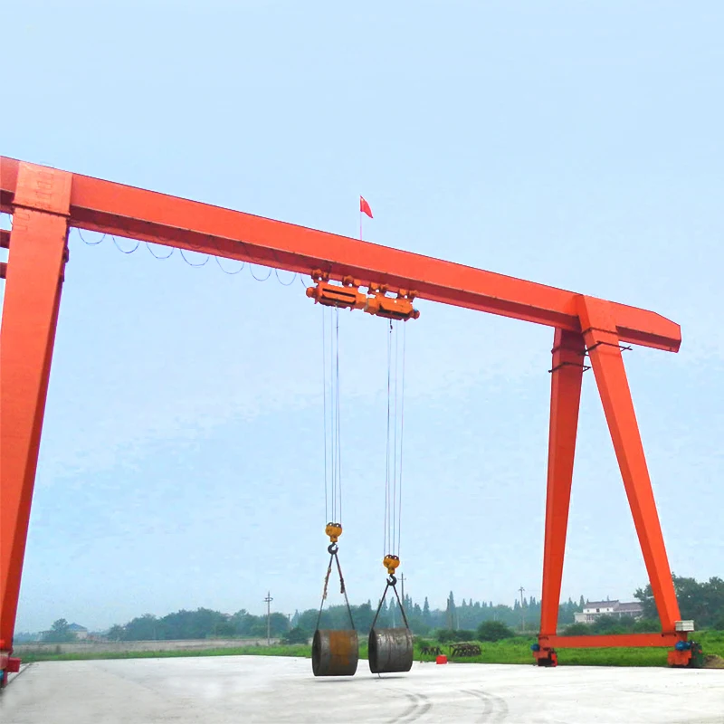 high quality electric winch hoist trolley travelling single girder gantry crane 20 ton