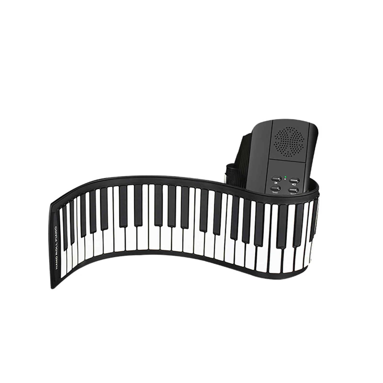 49 Keys Roll Up Piano with Built-in Speaker 16 Tones 6 Demos Supports Recording Sustain Headphone Jack Silent Hand Roll Piano Fl
