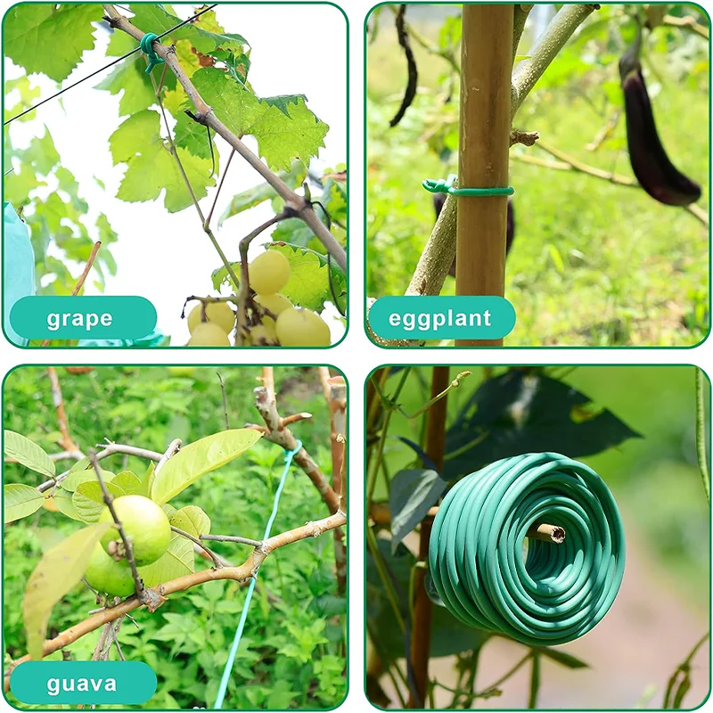 Metal Coated Galvanized Iron Steel Wire With PVC and PE for garden Planting Grass Pre-cut Plant Twist Tie