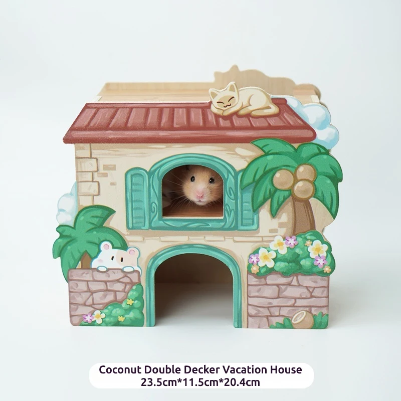 The Latest Exclusive Design Solid Wood Multi-purpose Hamster Hide