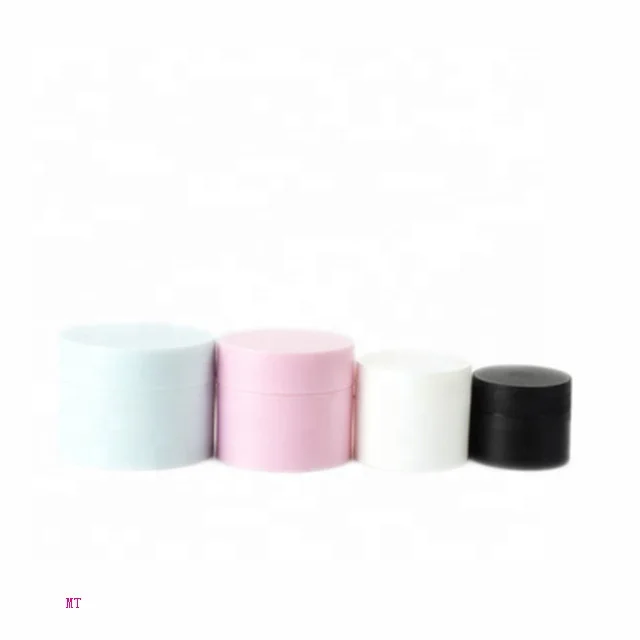 5ml 15g 20g 30g 50g empty sample colorful cosmetic jar cream container matte white blue pink black PP Plastic jar