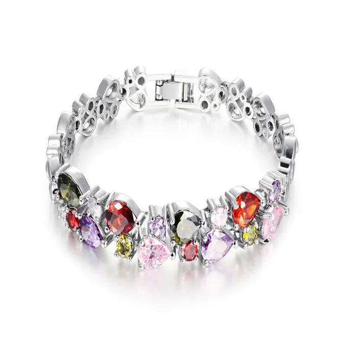 Attractive custom good looking style stylish minimalistic adjustable crystal bracelet