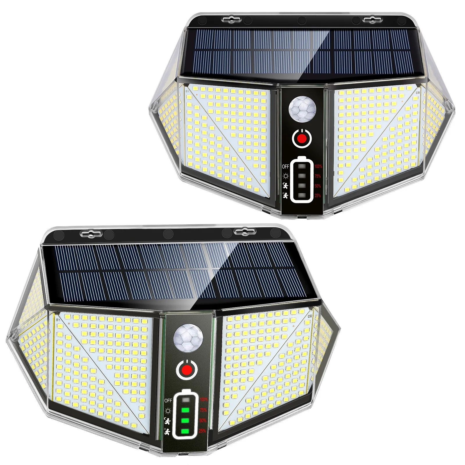 410 Led Solar Sensor Wall Light Waterproof cold white light  Outdoor Motion Sensor For Garden Garage Solar Wall Lights