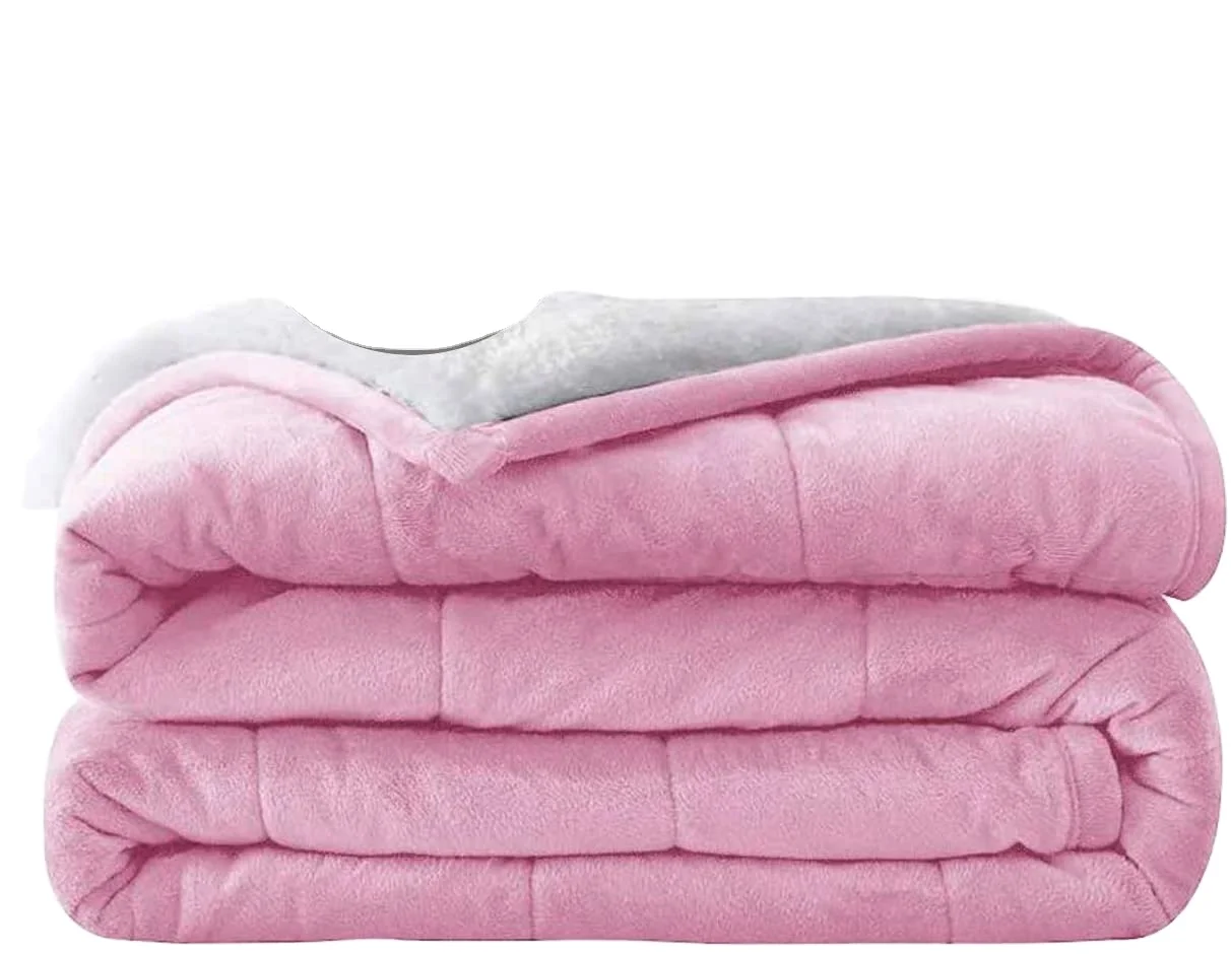 2022 hot selling fleece fabric full size glass beads  good quality weighted blanket