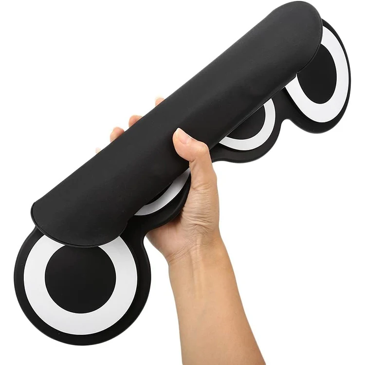 Small Silicone Percussion Full Kids Drums Set Toys Portable Electronic Drum Set