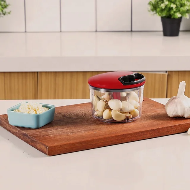 kitchen accessories manual hand pull food processor vegetable chopper garlic mincer onion cutter