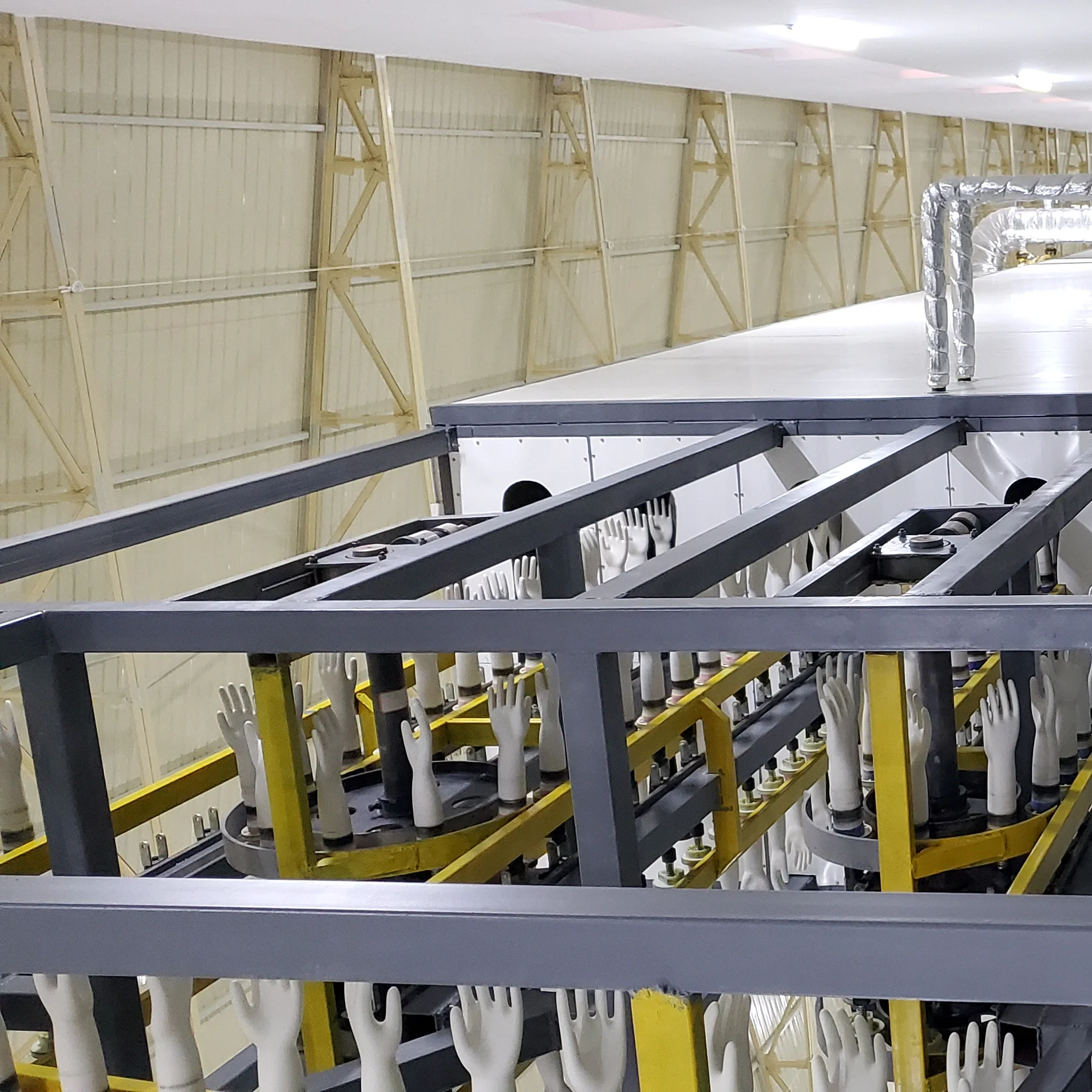 Disposable latex medical gloves production line sterile powder free gloves making machine