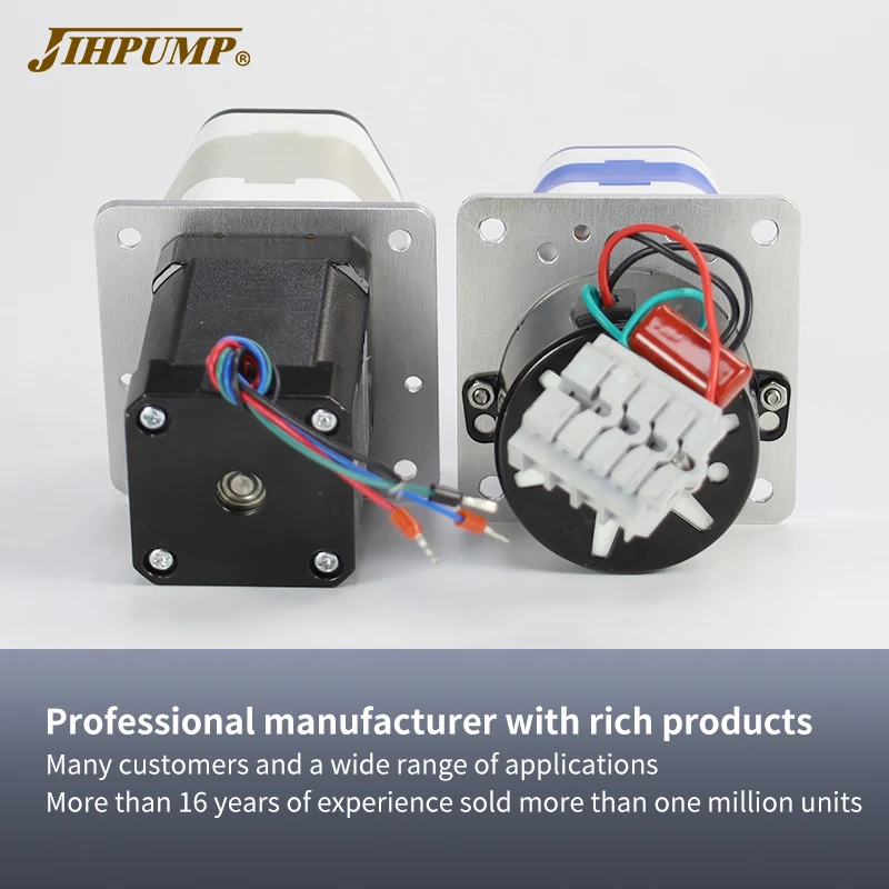 JIHPUMP Multichannel Stepper Motor and AC Motor Peristaltic Pump 210ML 220V with 4 Rotors for Liquid Filling
