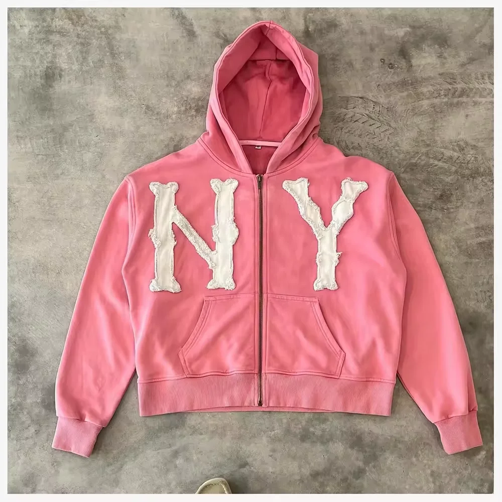 Manufacturer New Design Hoodies & Sweatshirts Custom Logo Streetwear  Hoodies Patch Embroidery Hoodie.23