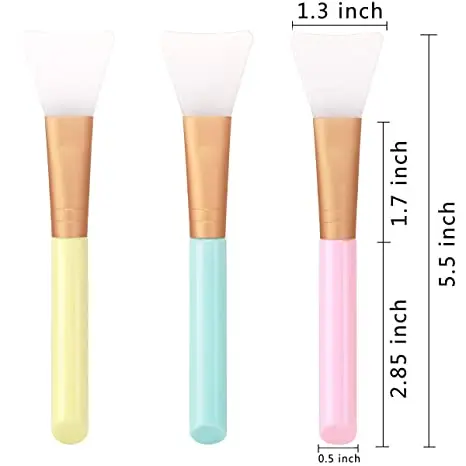 Custom Logo Flexible Nylon Hair Wooden Face Mask Brush Silicone Face Mask Brushes Facial Mask Applicators