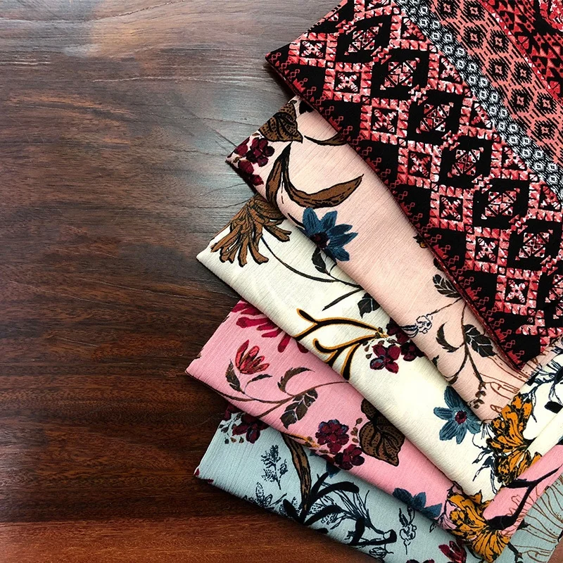 Изготовленная на заказ ткань из искусственного шелка, вискозы, вискозы и модала, блестящий креп