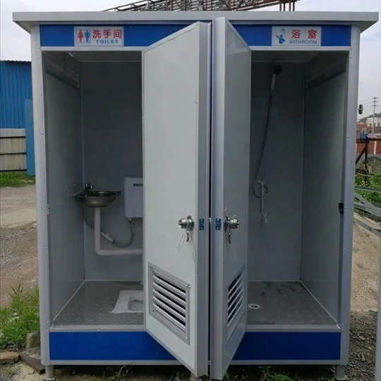 Hot Sale Double Portable Mobile Toilet Prefabricated Toilet Shower Prefab Public Toilet Cabin
