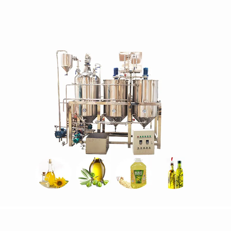 Small scale edible oil refining machine peanut crude oil refinery machine