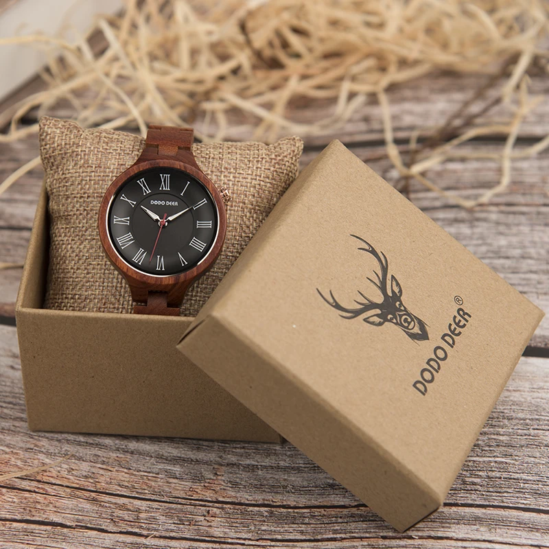 DODO DEER Trending Luxury Women Quartz Wrist Watch Movement Dress Bracelet Wood Watch OEM Fashion Japan 2019 MIYOTA Round Wooden
