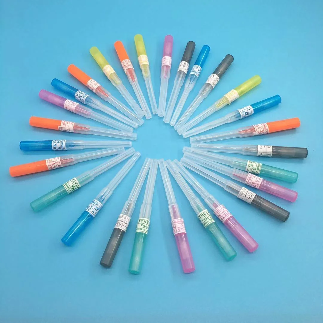 Factory price different types 14g 16g 18g 20g 22g 24g 26g sizes pen-like type iv cannula